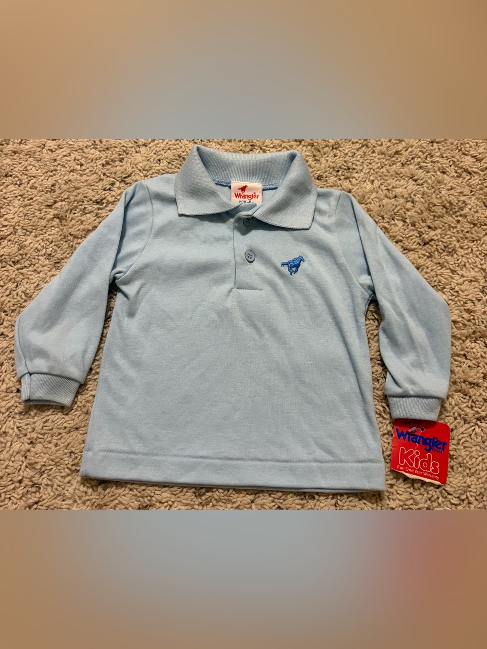 Vintage 80’s Wrangler Long Sleeve Polo